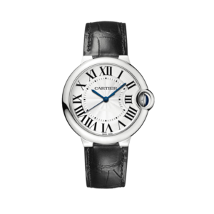 Cartier Ballon Bleu 36mm – Cuir Noir & Cadran Argenté