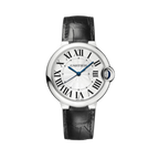 Cartier Ballon Bleu 36mm – Cuir Noir & Cadran Argenté