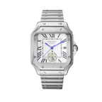 Cartier Santos 40mm– Cadran Blanc & Bracelet Acier