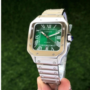 Cartier Santos 40mm – Vert Impérial & Bracelet Acier