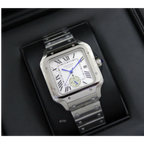 Cartier Santos 40mm– Cadran Blanc & Bracelet Acier