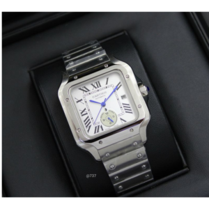 Cartier Santos 40mm– Cadran Blanc & Bracelet Acier