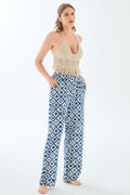 Ensemble Crop Top Crochet ; Pantalon Fluide