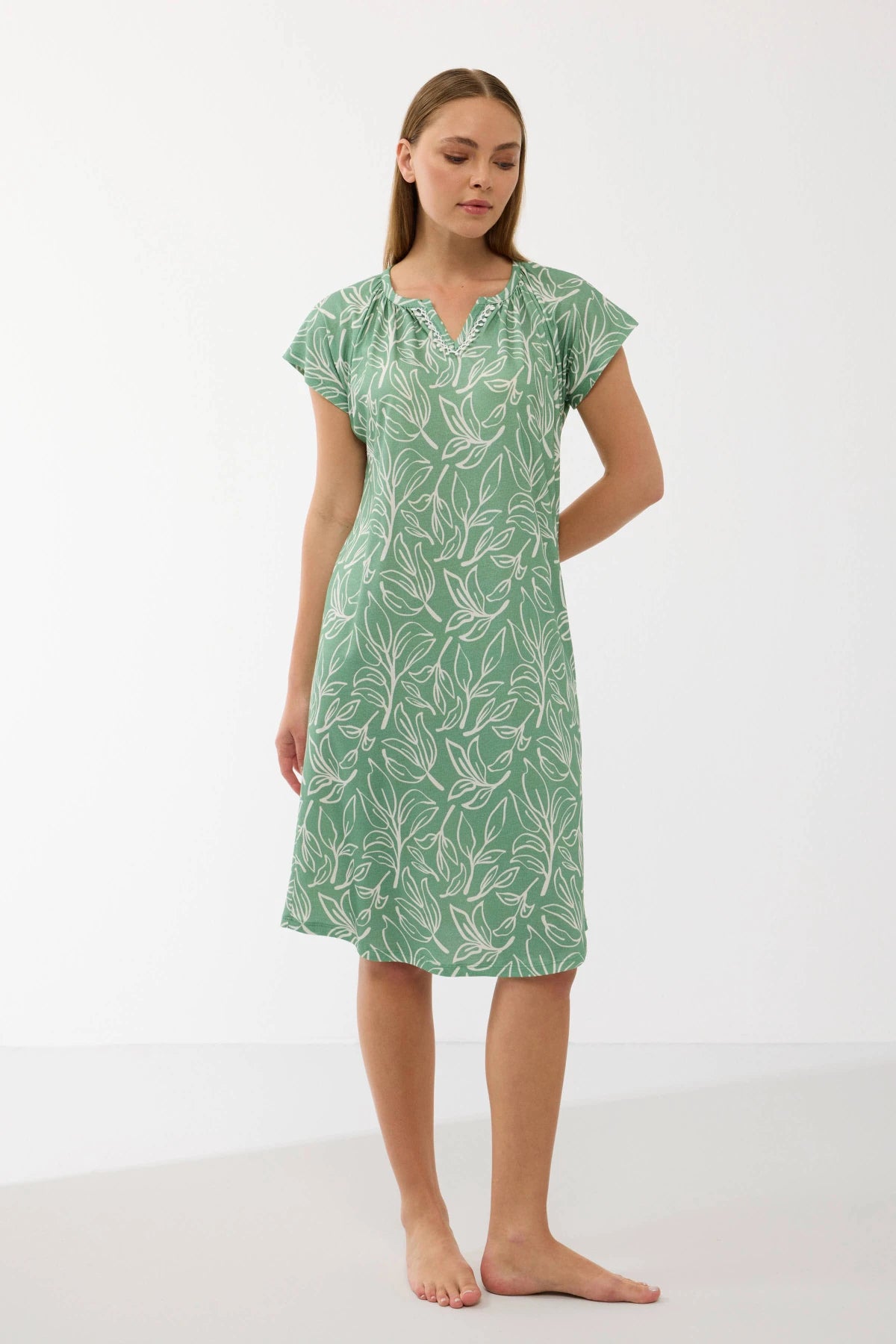 Nuisette en TENCEL™ Modal; Coton – Chemise de Nuit Confort