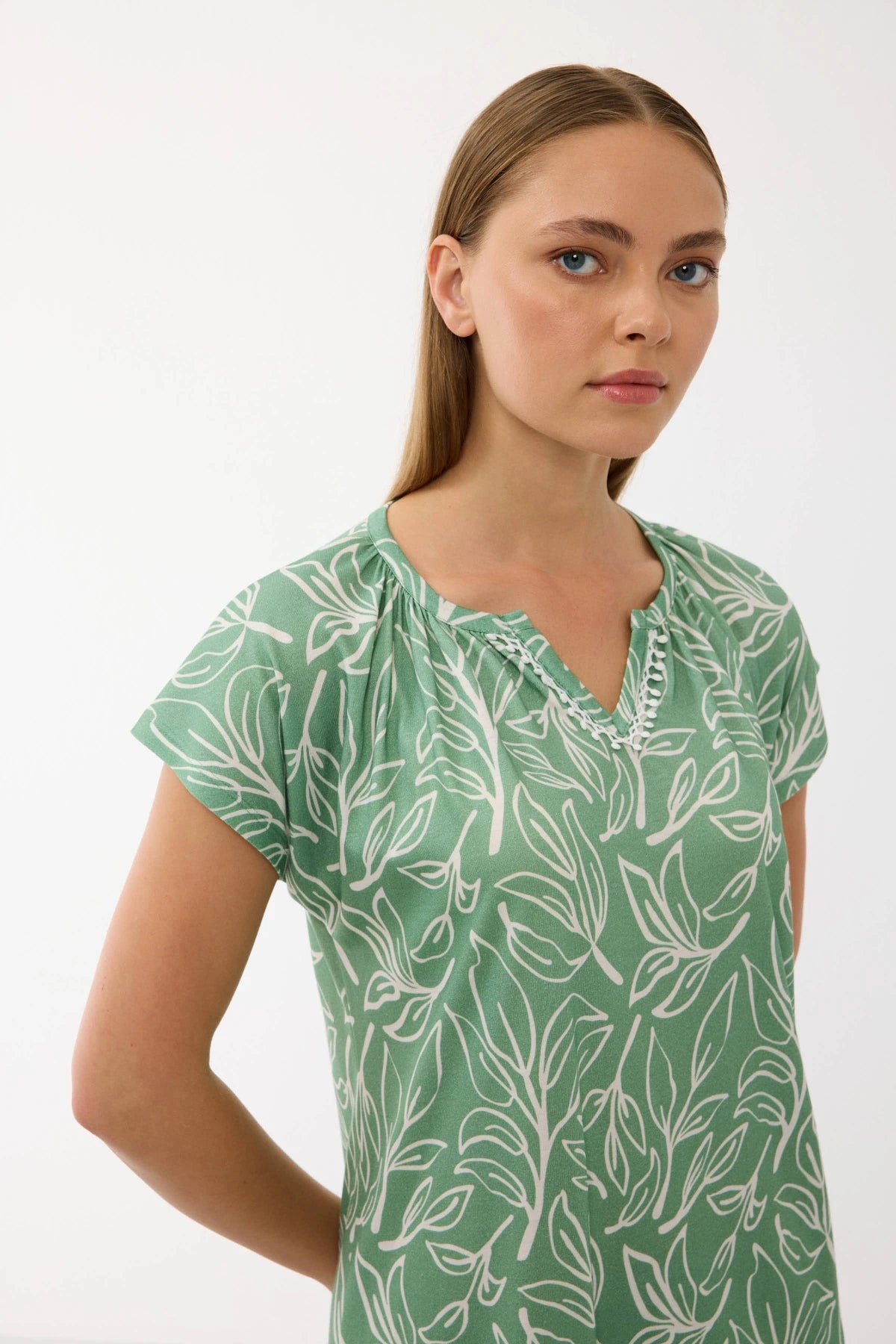 Nuisette en TENCEL™ Modal; Coton – Chemise de Nuit Confort