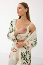 Ensemble de pyjama 3 Pièces Robe ; Bralette