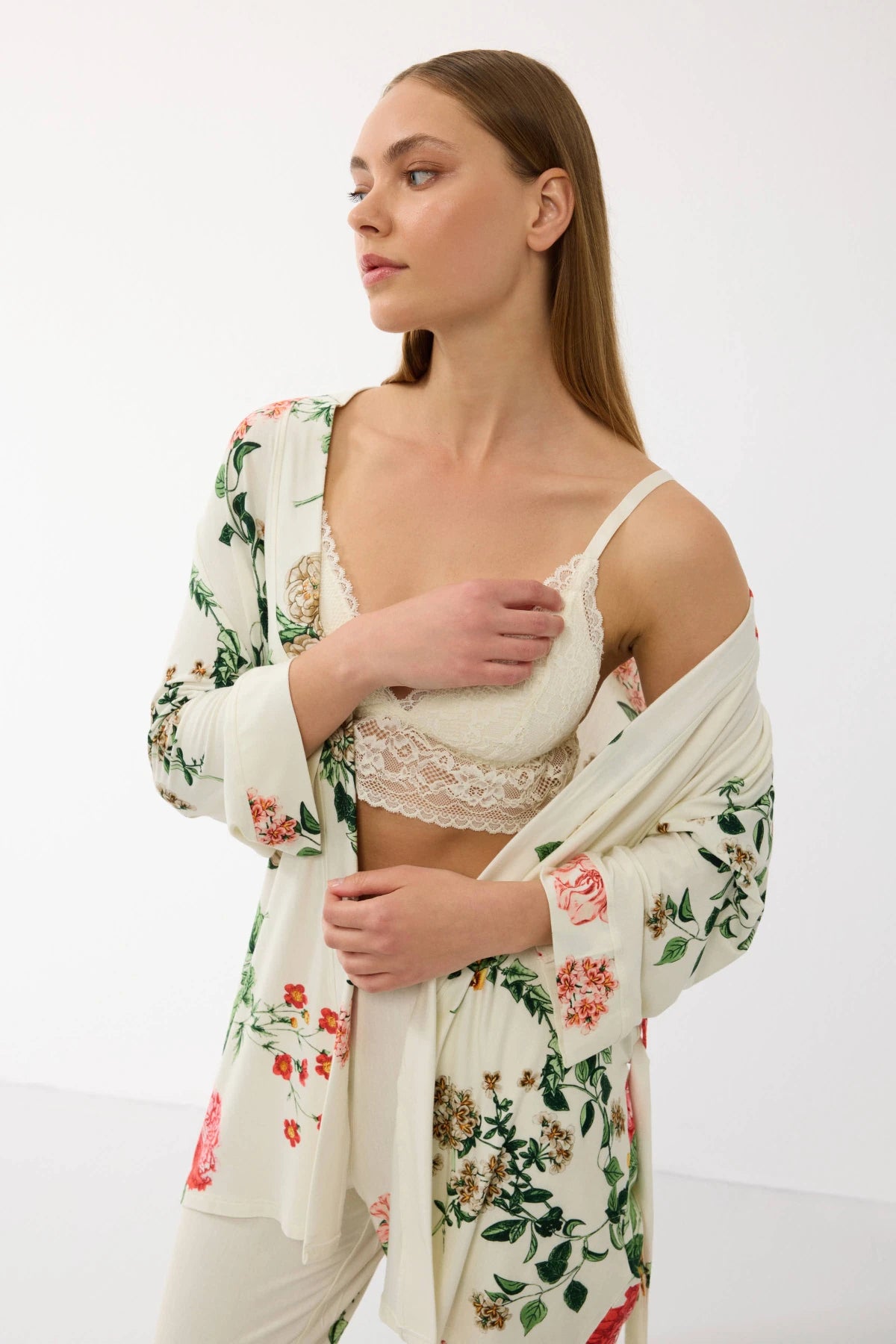 Ensemble de pyjama 3 Pièces Robe ; Bralette